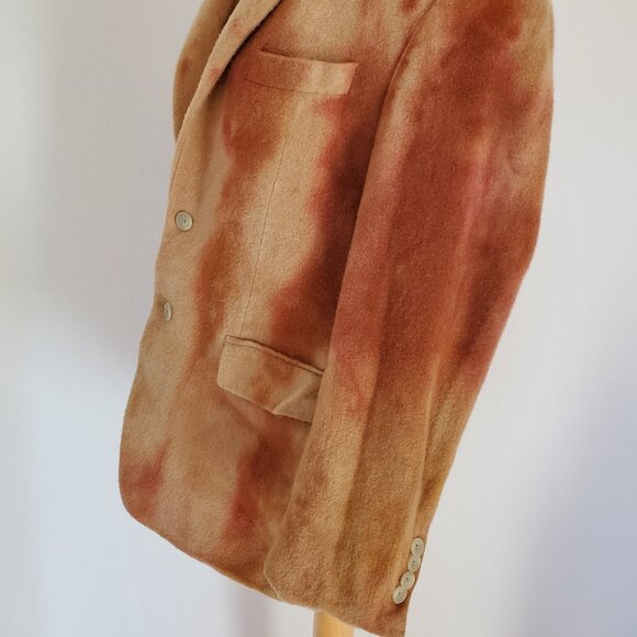 Ralph Lauren cowboy camel wool blazer small medium camo overdye brown tan 40 41 - Picture 8 of 8